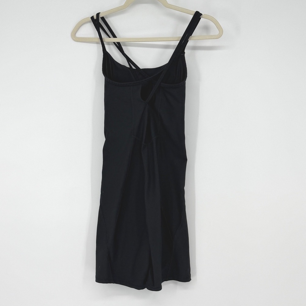 Abercrombie YPB sculptLUX Mini Workout Romper Black Strappy‎ Back Women's Size S